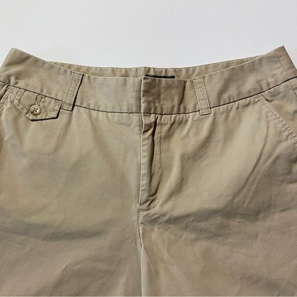 Eddie Bauer Mercer Fit Chino Khaki Shorts Women's Size 12 100% Cotton - Picture 6 of 14